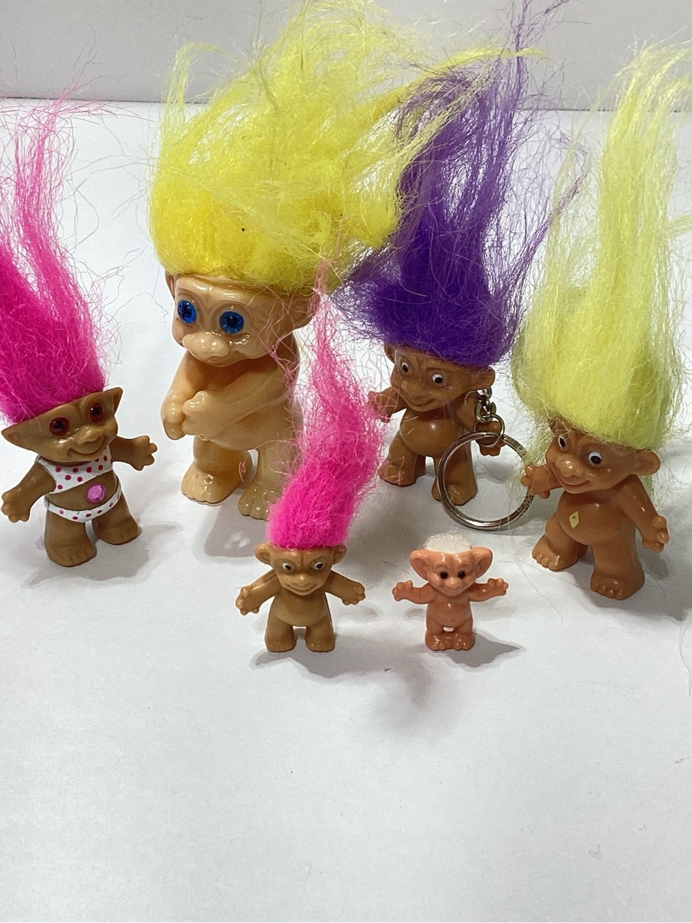 Vintage Troll Collection Minis Keychain Pencil Topper Troll Grabber Lot 6